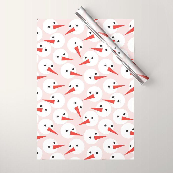 Snowman pattern Wrapping Paper Gallery Image 1