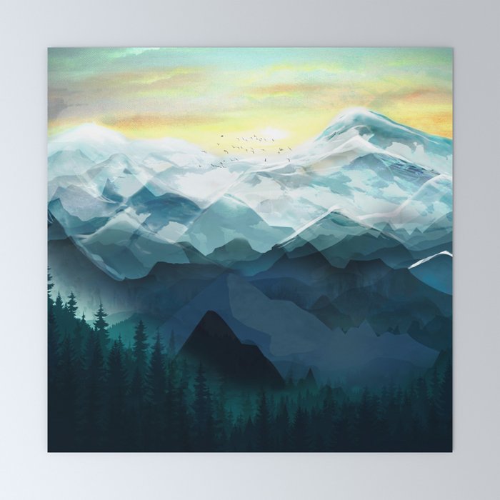 Mountain Range Mini Art Print Gallery Image 6