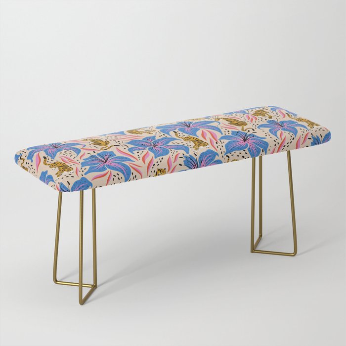 Tigers & Tiger Lilies â Blue & Yellow Bench Gallery Image 2
