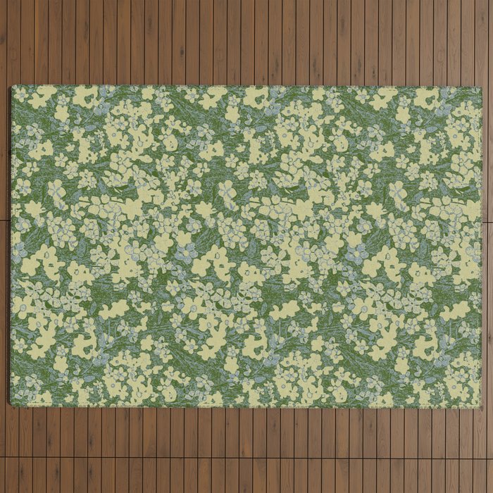 Nostalgia (Green-Blue) Outdoor Rug Gallery Image 4