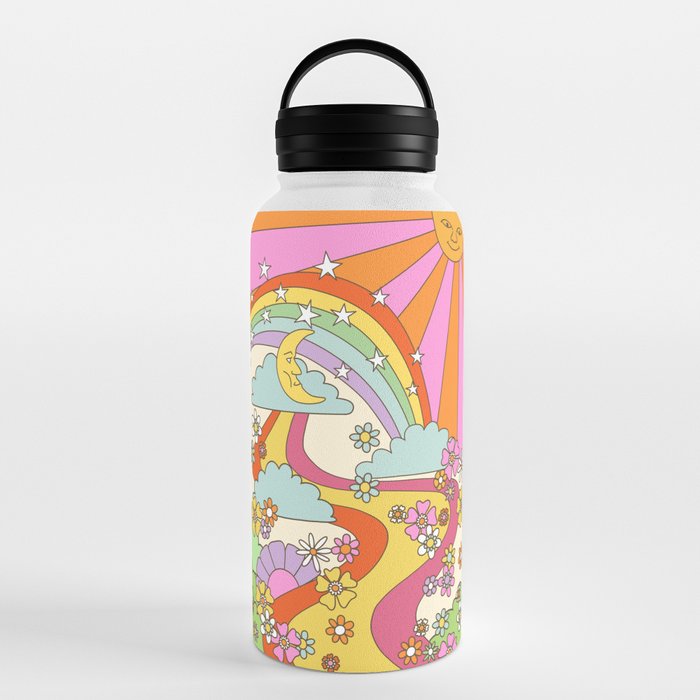retro hippie boho print Water Bottle Gallery Image 6