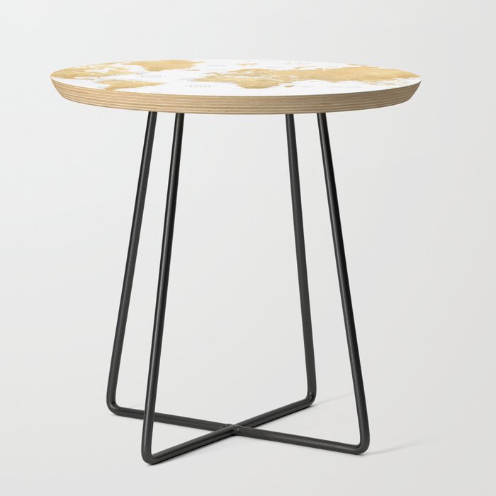 Gold world map with cities Side Table Gallery Image 2