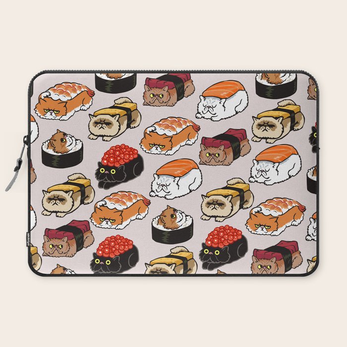 Sushi Persian Cat Laptop Sleeve Gallery Image 2