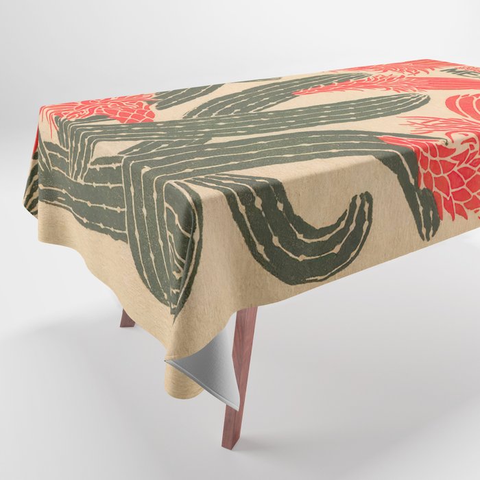 Mexico, Cactus Vintage Wall Art Tablecloth Gallery Image 1