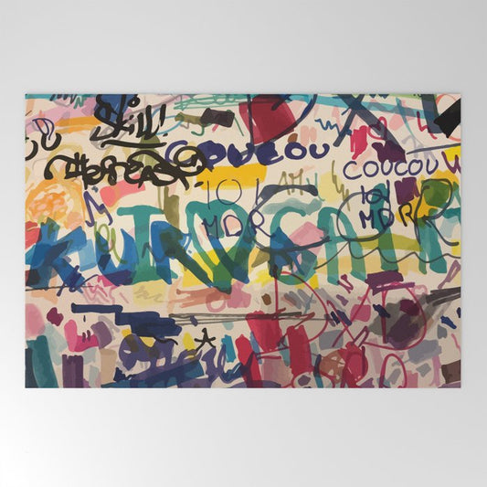 Urban Graffiti Paper Street Art Welcome Mat Gallery Image 2