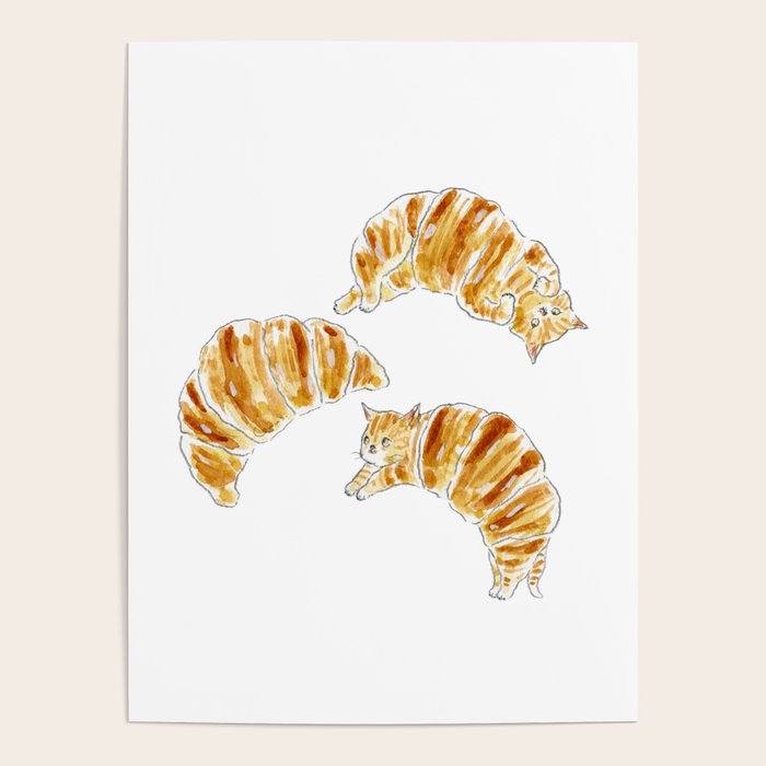 Croissant Cats Poster Gallery Image 3