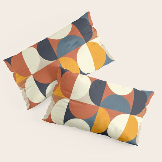 mid century abstract shapes fall winter 3 Pillow Sham Gallery Image 2