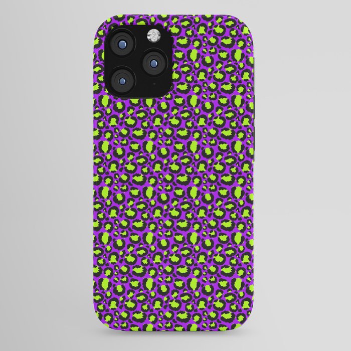 Neon Purple Green Leopard Pattern iPhone Case Gallery Image 44