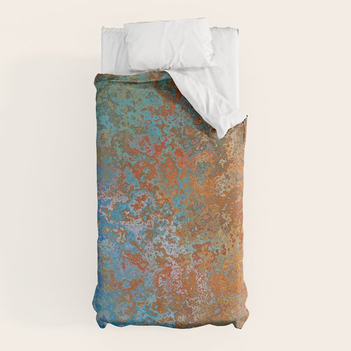 Vintage Rust, Copper and Blue Duvet Cover Gallery Image 10