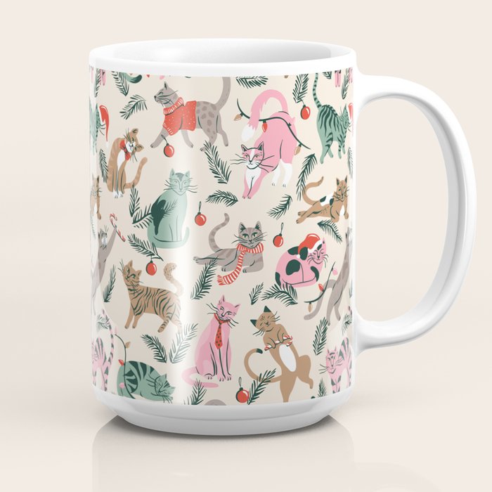 Silly Christmas Cats Coffee Mug Gallery Image 2
