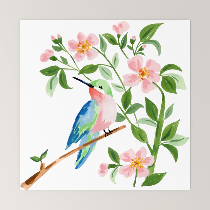 Hummingbird Mini Art Print Gallery Image 6