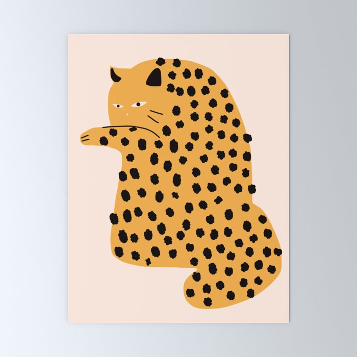 Self grooming cat Mini Art Print Gallery Image 6