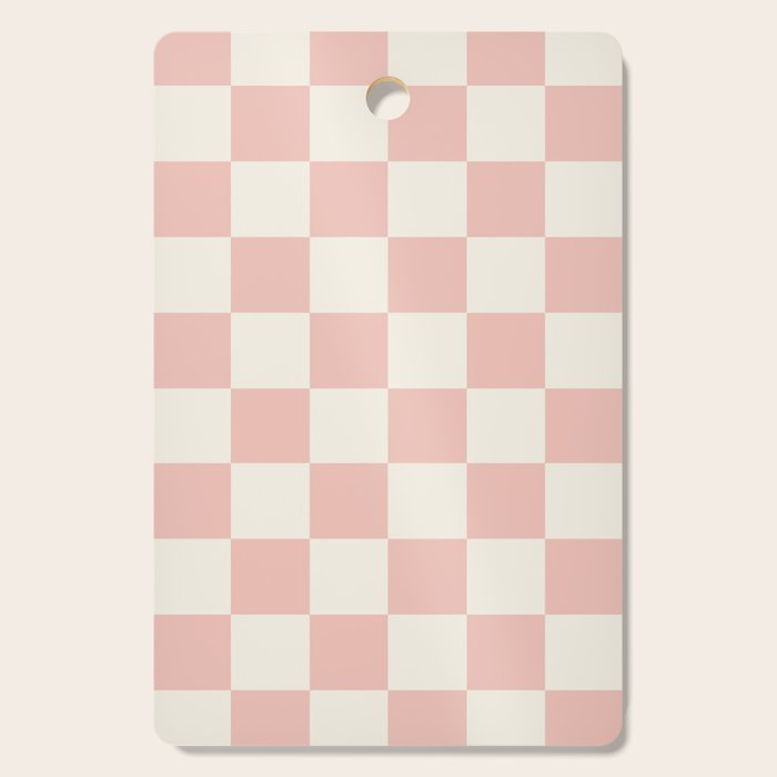 Checkered (Pink Cream) Cutting Board Gallery Image 1