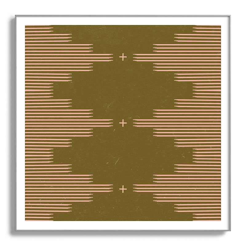 Southwestern Minimalist Retro Green & Pink Framed Art Print Gallery Image 142