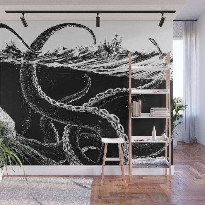 Kraken Rules the Sea Wall Mural Gallery Image 1