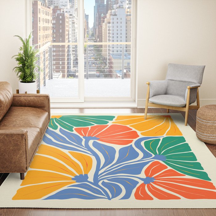 Starlight Summer: Matisse Foliage | Flower Market 002 Rug Gallery Image 4