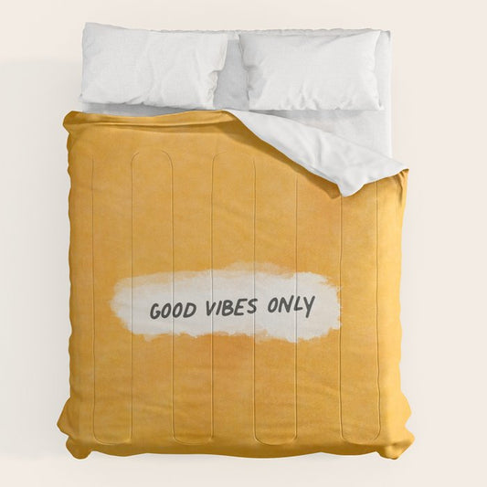 Good Vibes Only: Yellow Canvas Edition Comforter Gallery Image 2