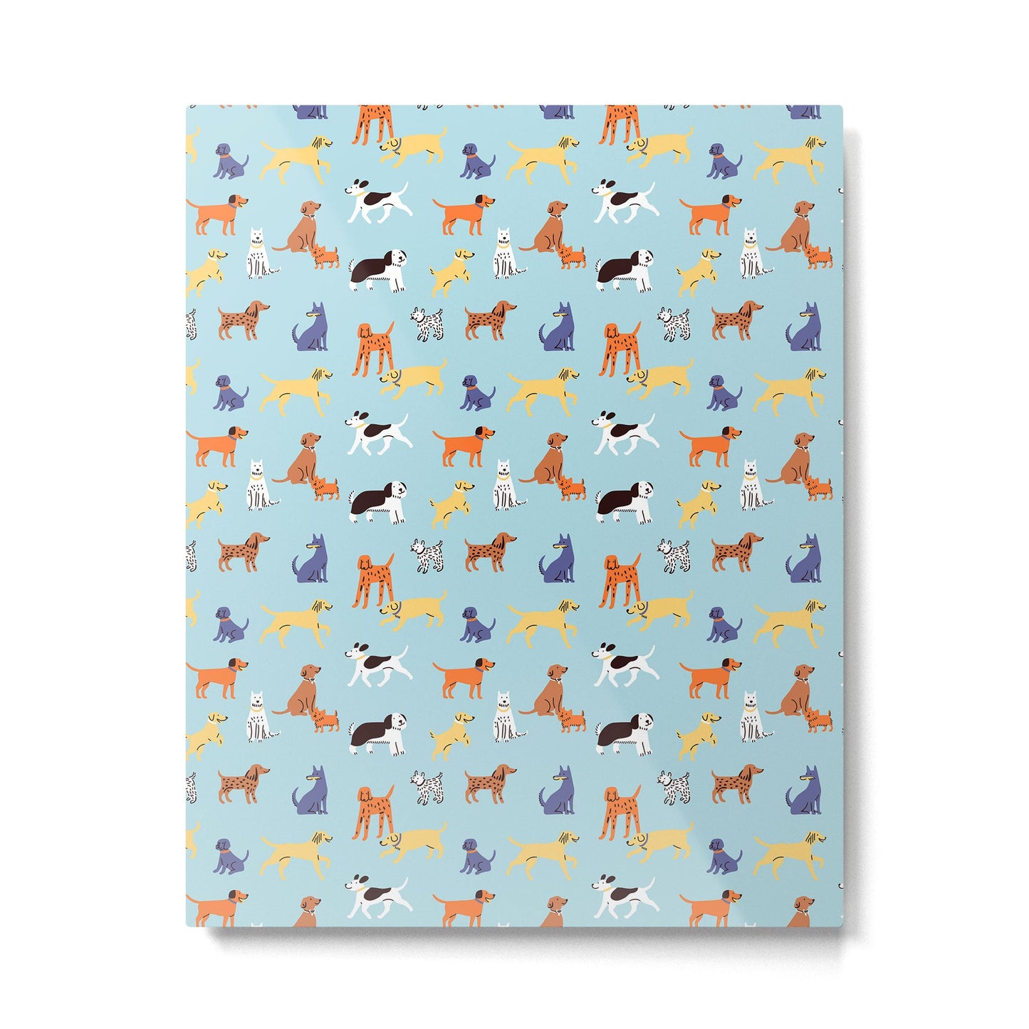 Funny dog animal cartoon art pattern Metal Print Gallery Image 3