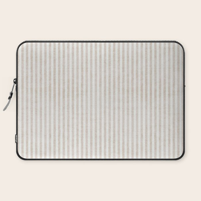 AEGEAN WIDE TICKING STRIPE JUTE Laptop Sleeve Gallery Image 2
