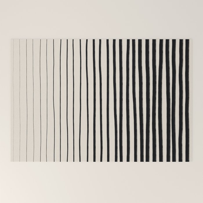 Black Vertical Lines Welcome Mat Gallery Image 2