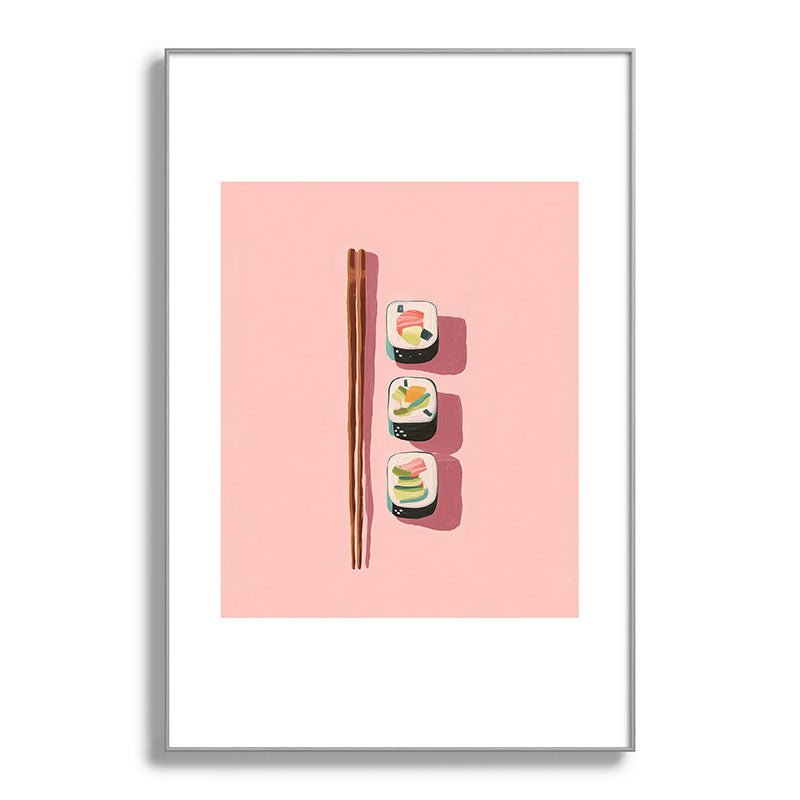 Pink Sushi Rhythm Framed Art Print Gallery Image 101
