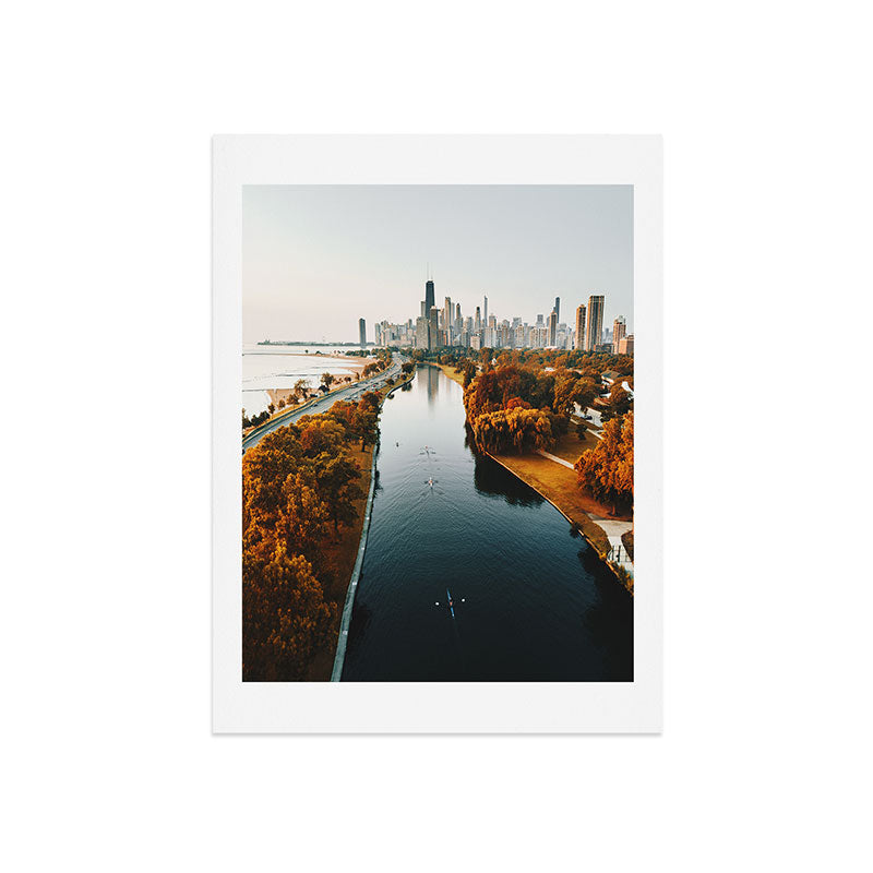 chicago aerial view Art Print Gallery Image 7