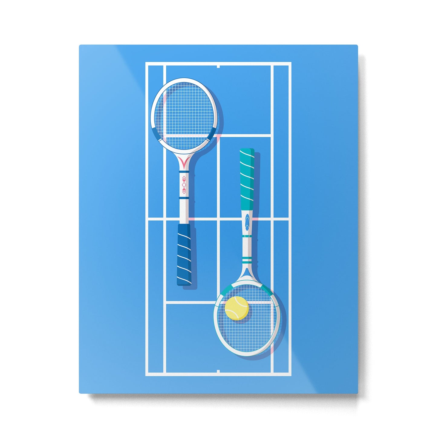 Tennis Retro Metal Print Gallery Image 3