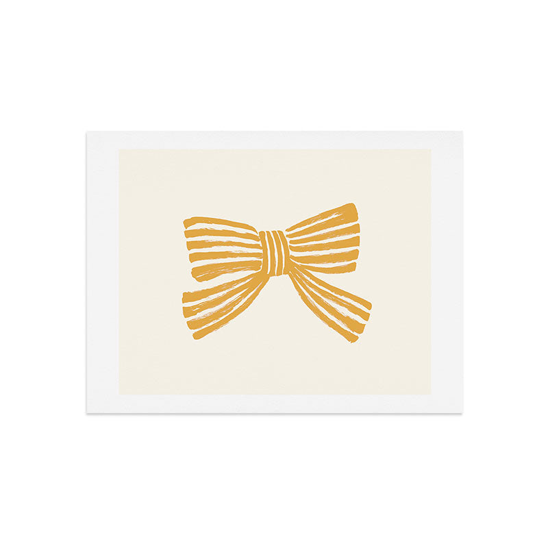 Yellow Stripe Bow Ribbon Art Print Gallery Image 7