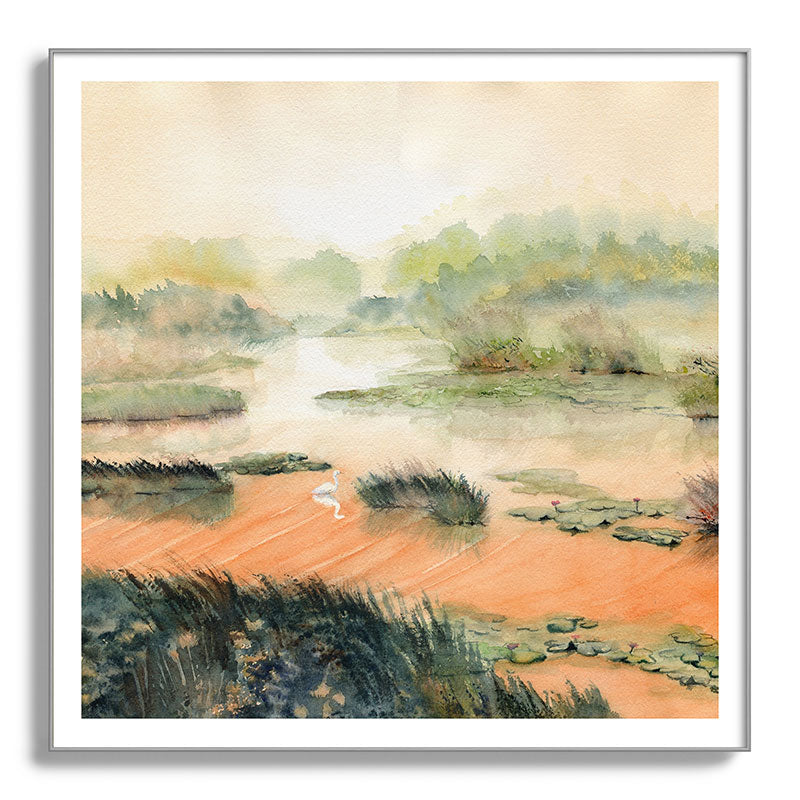 Egret On The Marsh Framed Art Print Gallery Image 142