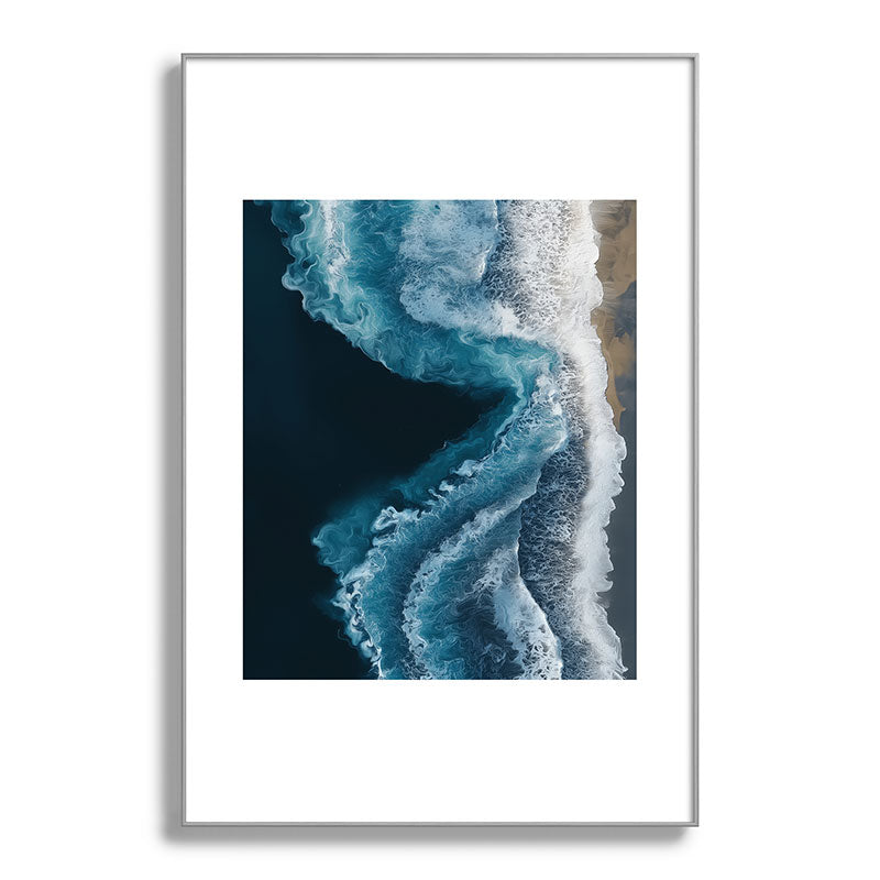 Aerial Ocean Waves - Coastal Wall Art Photography Framed Art Print Gallery Image 101