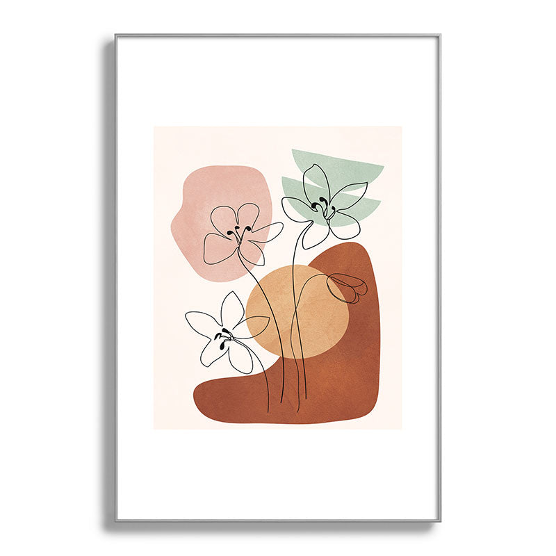 Minimal Abstract Flowers 04 Framed Art Print Gallery Image 101