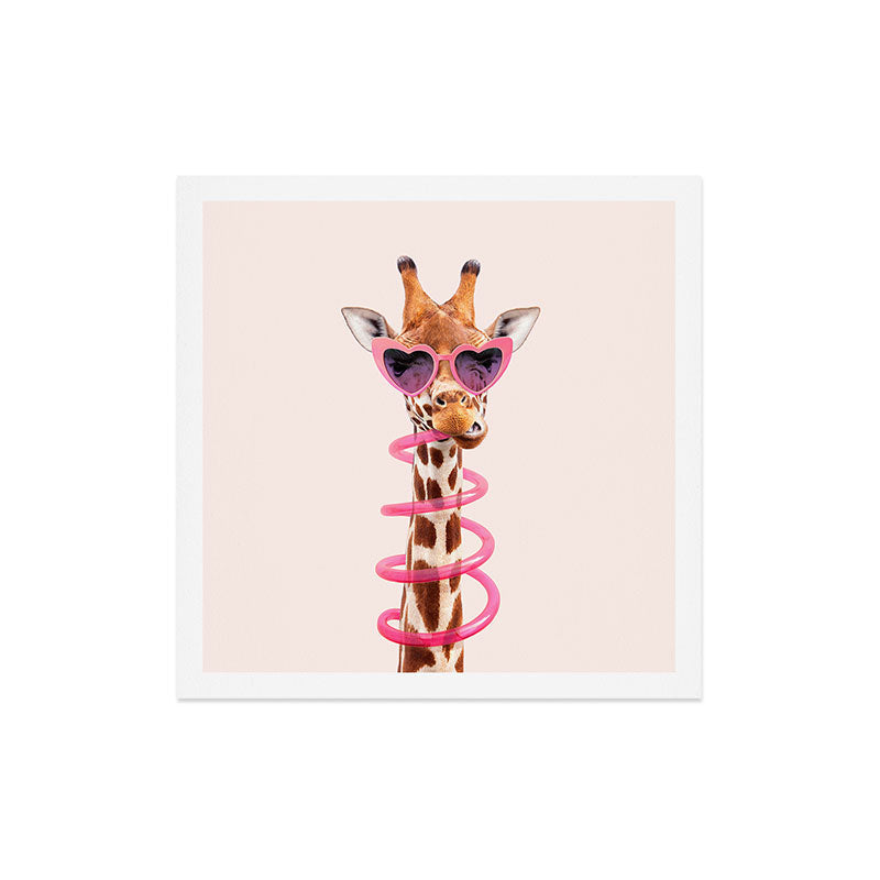 THIRSTY GIRAFFE Art Print Gallery Image 2