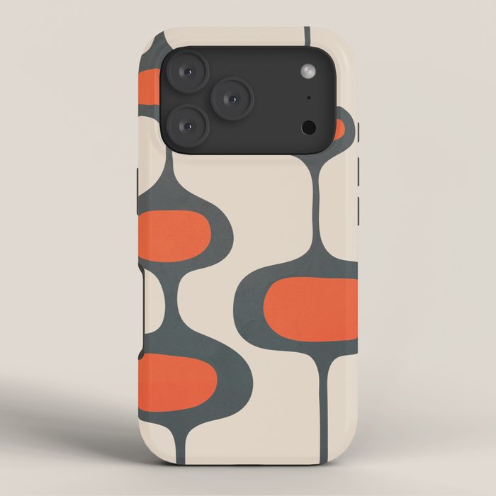 Mid-Century Modern Abstract Art 28 iPhone Case Gallery Image 3