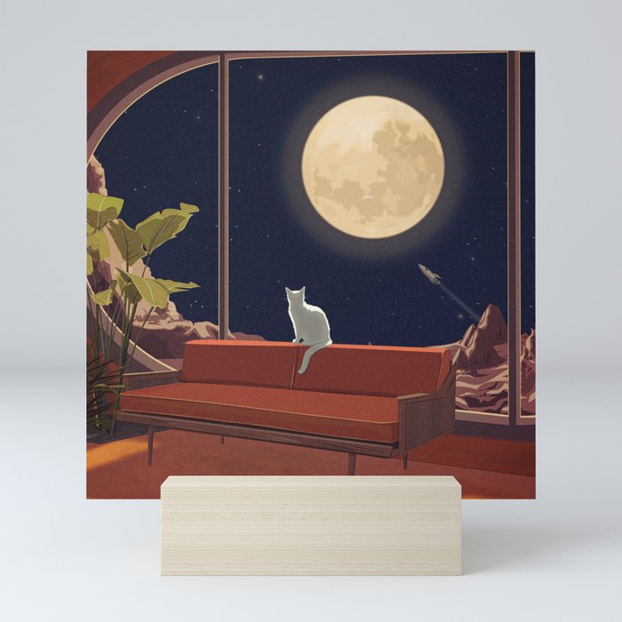 Kitty With a View Mini Art Print Gallery Image 5