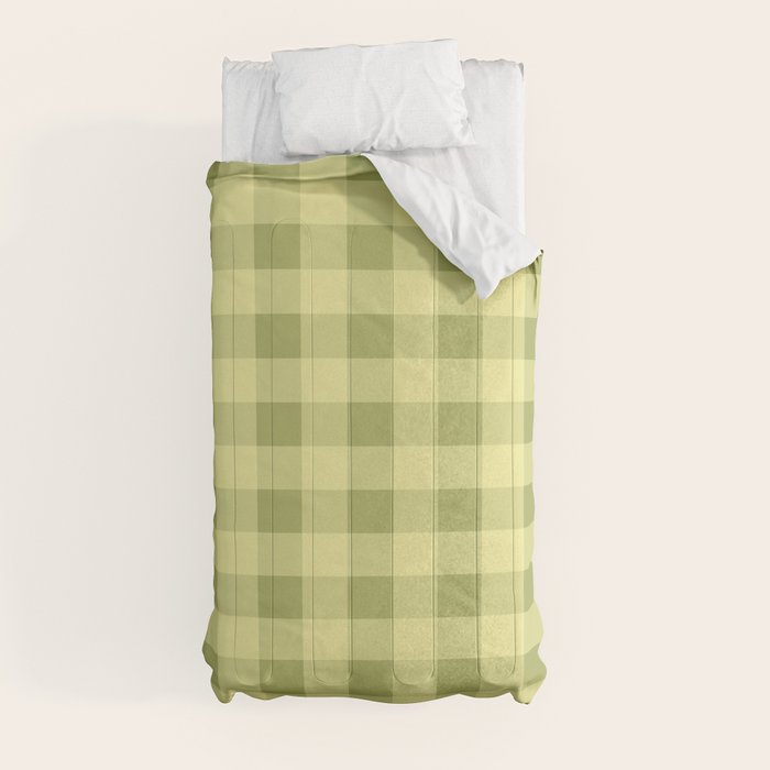 Gingham Large Lime Green Comforter Gallery Image 9