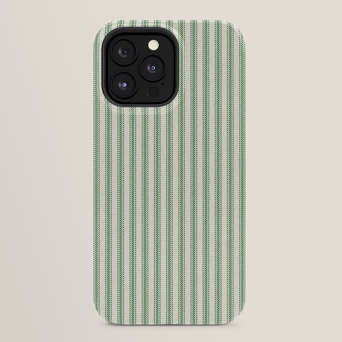 French Green Ticker Stripe iPhone Case Gallery Image 24