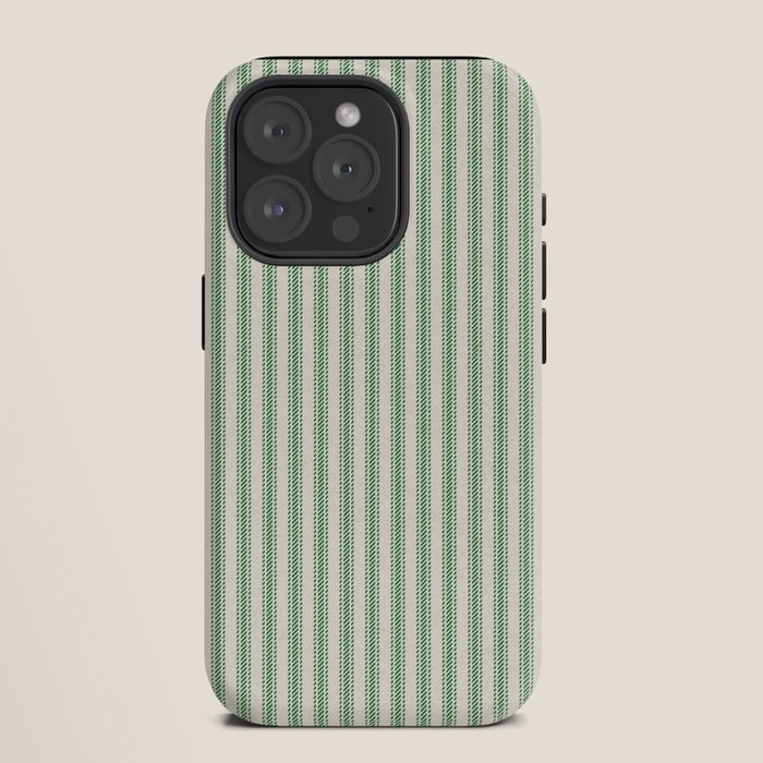 French Green Ticker Stripe iPhone Case Gallery Image 11