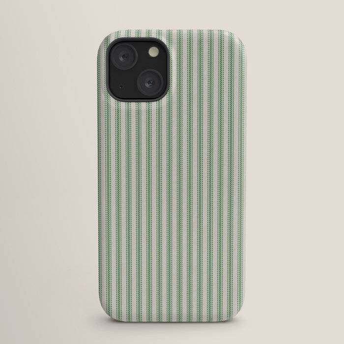 French Green Ticker Stripe iPhone Case Gallery Image 17