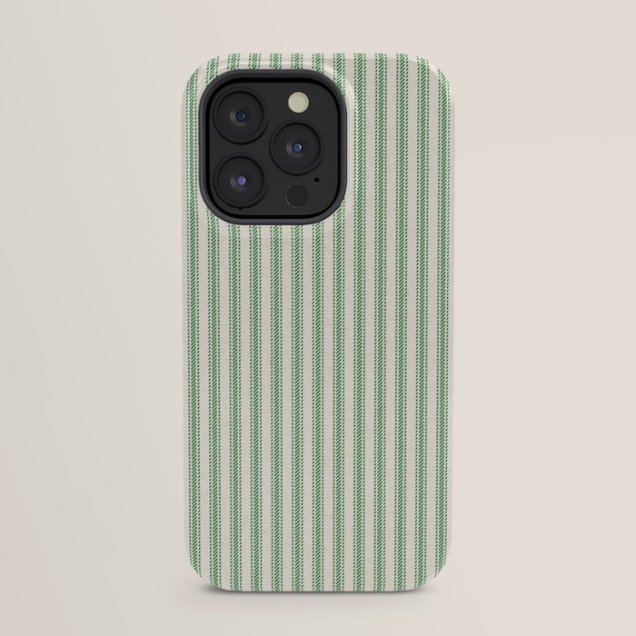 French Green Ticker Stripe iPhone Case Gallery Image 23
