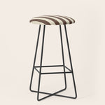 Stripes of Brown and Cream Stool Gallery Image 1