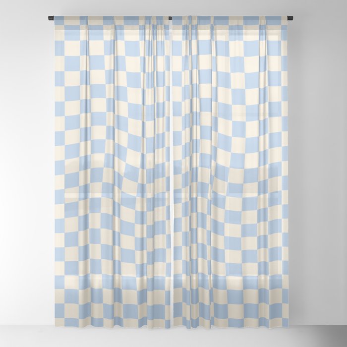 Check - Baby Blue Twist â Checkerboard Print Window Curtain Gallery Image 22