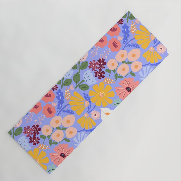 Meadow muse - periwinkle Yoga Mat Gallery Image 1