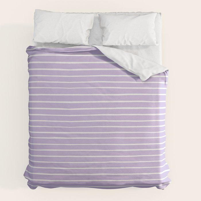 Stripes Lavender Duvet Cover Gallery Image 2