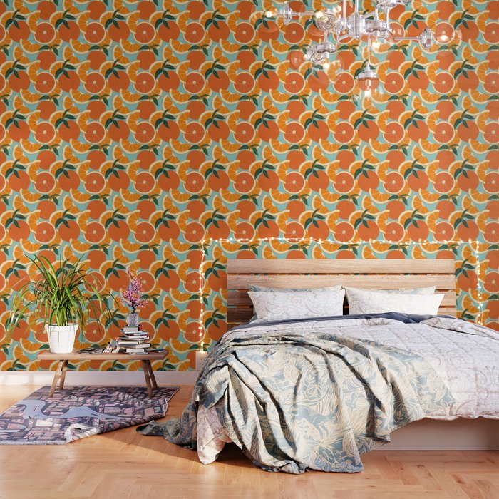 Orange Harvest - Blue Wallpaper Gallery Image 3
