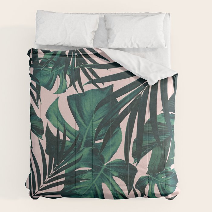 Tropical Jungle Leaves Pattern #5 #tropical #decor #art #society6 Comforter Gallery Image 2