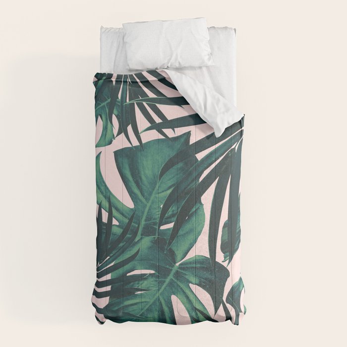 Tropical Jungle Leaves Pattern #5 #tropical #decor #art #society6 Comforter Gallery Image 5