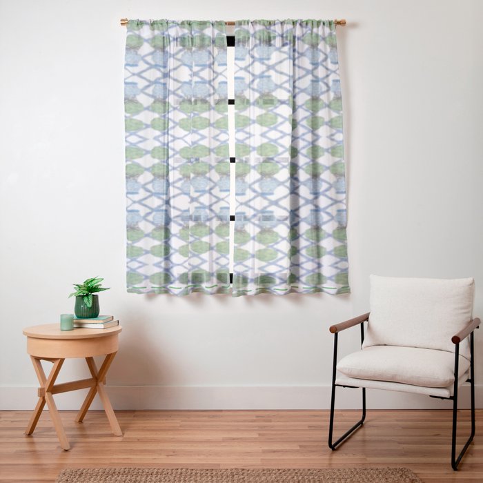 Hand Painted Ginger Jar Chinoiserie Pattern Window Curtain Gallery Image 19