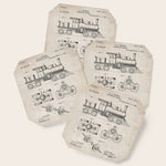 Train Locomotive Patent - Steam Train Art - Antique Coaster Gallery Image 1