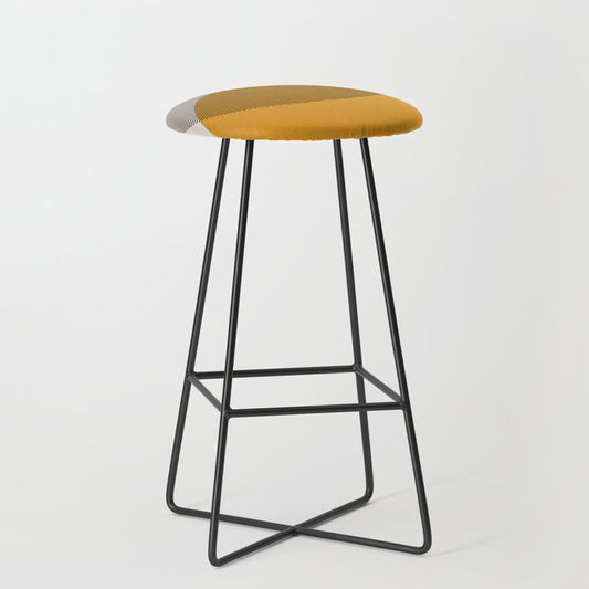 Mid Century Modern Shapes and Lines in Yellow Stool Gallery Image 1