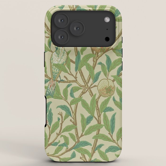 William Morris Bird & Pomegranate Bayleaf and Cream iPhone Case Gallery Image 8